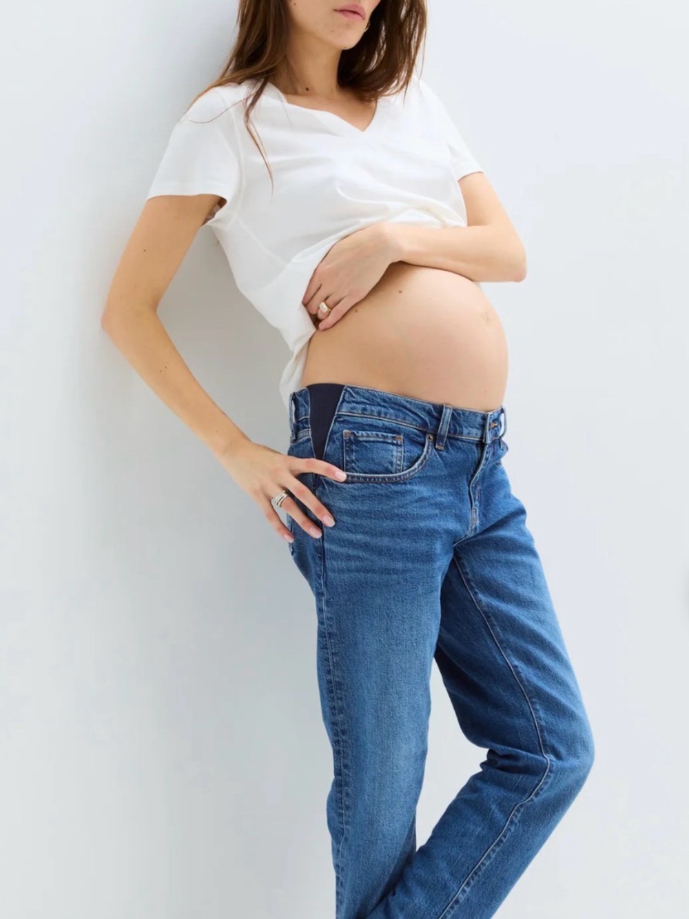 NWT Hatch The Boyfriend Maternity Jean in Indigo Size 28